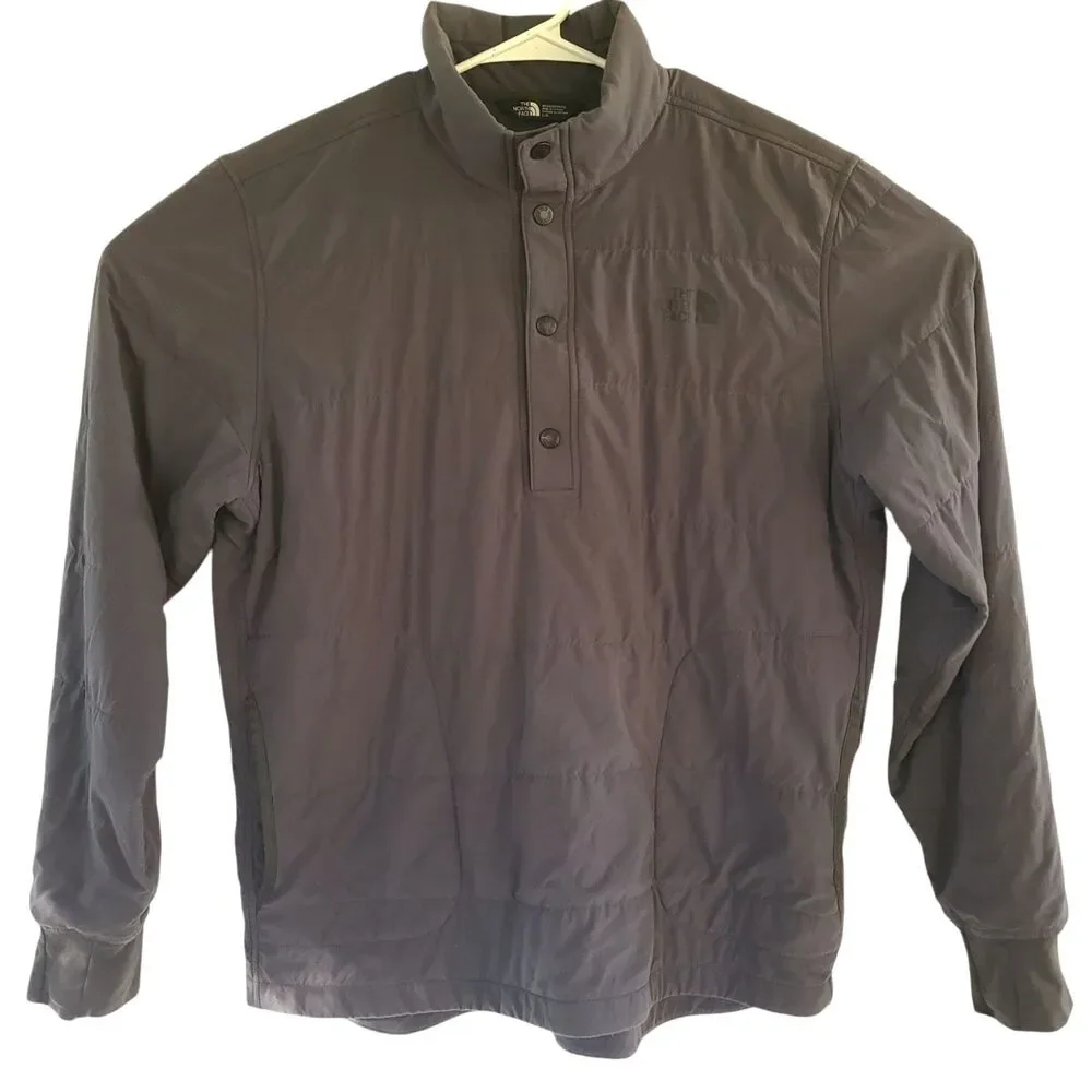 The North Face Men's Size Large Black Quilted 1/4 Zip Pullover Jacket Gorpcore
